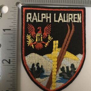 Polo Ralph Lauren Ski Mountain Black and Yellow Embroidered Patch